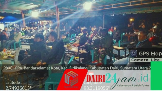 Semarak FIFA World Cup 2026, Lapangan Tenis Makodim 0206/Dairi Dipadati Warga Saat Nobar Argentina vs Mesir