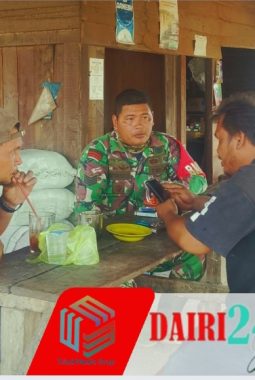 Ngopi Bareng, Babinsa Koramil 05/TP Serma Supriadi Hutasoit Serap Aspirasi Warga Desa Pasir Tengah