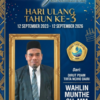DIRGAHAYU DAIRI24jam. id, Dari : Dirut PDAM Tirta Nciho Dairi
