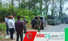 Danramil 01/Sbl Bersama Babinsa Tinjau Lokasi Karya Bakti Pembukaan Jalan di Kecamatan Silahisabungan