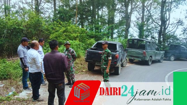 Danramil 01/Sbl Bersama Babinsa Tinjau Lokasi Karya Bakti Pembukaan Jalan di Kecamatan Silahisabungan
