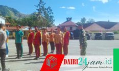 Sambut HUT RI ke-81: Babinsa Latih Paskibra SMA N- 1 Silahisabungan