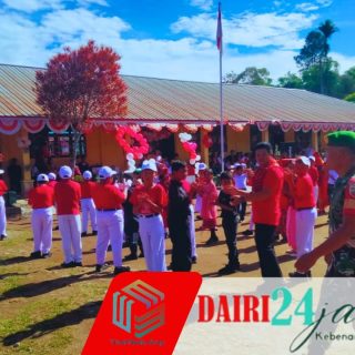 Keceriaan Murid-Murid SD Negri Sumbul Bersama Babinsa Dalam Memperingati HUT RI Ke 81 