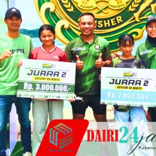 Dua Siswi Asal Dairi Sabet Podium Fun Run HUT ke-68 Korem 023/Kawal Samudra