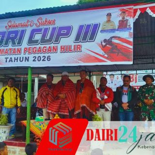 Wakili Danramil, Serda Torop Samosir Hadiri PembukaanFun Run ISORI CUP lll 5K Digelar di Kecamatan Pegagan Hilir