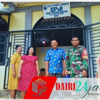 Babinsa Koramil 05/ TP Laksanakan Pengaman Ibadah Minggu Di Gereja GPDI Desa Kuta  Buluh
