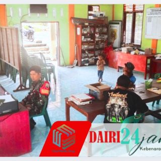 Pererat Silahturahmi Serda Hasanadi Gelar Komsos Dengan Perangkat Desa Kuta Buluh