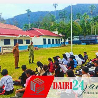 Sinergi TNI dan Pemerintah, Sertu Warpadli Bersama Camat Tanah Pinem Bakar Semangat Paskibra SMAN 1 Kutabuluh