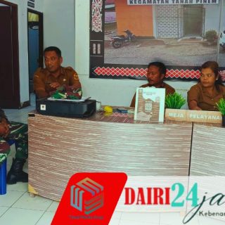 Mempererat Sinergitas Wilayah, Babinsa Koramil 05/TP Silaturahmi Bersama Sekcam dan Aparatur Kecamatan Tanah Pinem