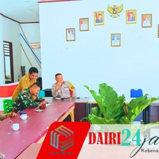 Babinsa dan Bhabinkamtibmas Kopi Morning Bersama Kepala Desa
