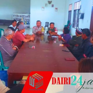 Perkuat Sinergi Tiga Pilar, Babinsa, Bhabinkamtibmas dan Pemdes Tanjung Beringin I Gelar Koordinasi Keamanan