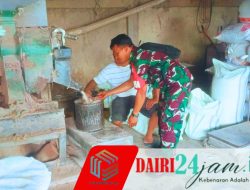 Pastikan Stok Beras Aman, Babinsa Koramil 01/Sumbul Sambangi Kilang Padi