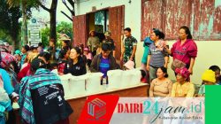 Babinsa Koramil 01/Sbl Dampingi Penyaluran Pembagian Beras Bulog