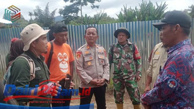 Dapat Laporan di Duga Tapak Harimau, Babinsa dan Kapolsek Sumbul Bergerak ke TKP