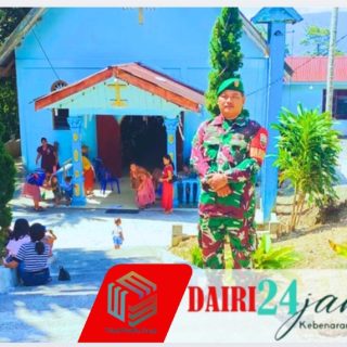 Sinergi Babinsa Koramil 05/TP Pastikan Ibadah Minggu di GBKP Kuta Buluh Berlangsung Khidmat dan Kondusif