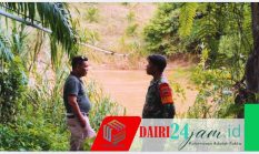 Antisipasi Luapan Sungai Renun, Babinsa dan Pemdes Renun Siaga Bencana di Tanah Pinem