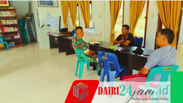 Tingkatkan Sinergitas, Babinsa Koramil 05/Tanah Pinem Silaturahmi dengan Perangkat Desa