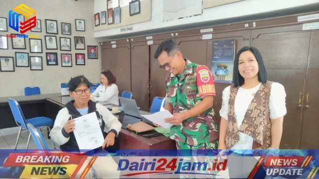 Tak Perlu Khawatir Biaya, Babinsa 01/Sumbul Bantu Warga Urus Akta Kelahiran Gratis
