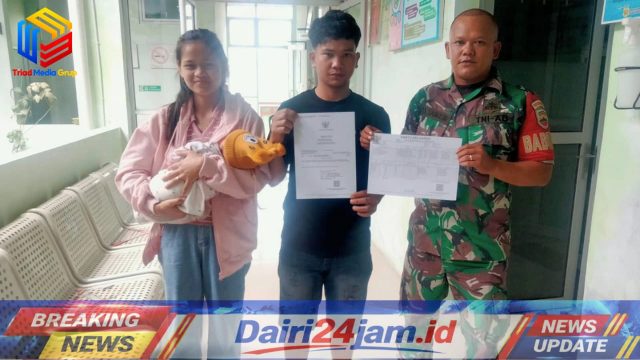 Tak Perlu Khawatir Biaya, Babinsa 01/Sumbul Bantu Warga Urus Akta Kelahiran Gratis