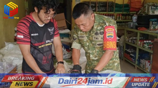 Cek Ketersediaan Pupuk Subsidi, Babinsa Datangi Kios Pupuk