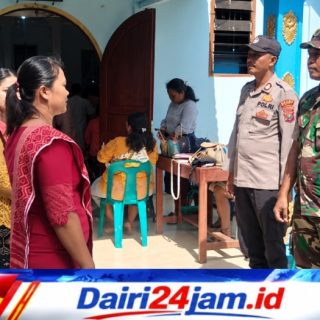 Babinsa  Koramil 05/Tanah Pinem Jamin Keamanan dan Kelancaran Ibadah Minggu di Gereja GBKP Kutabuluh