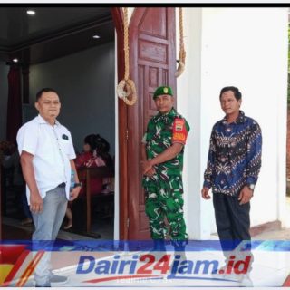 Sertu Warpadli Jaga Kekhusyukan Ibadah Minggu warga HKBP Kutabuluh
