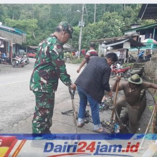 Babinsa Koramil 05/TP Pacu Semangat Gotong Royong