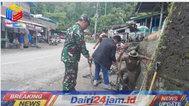 Babinsa Koramil 05/TP Pacu Semangat Gotong Royong
