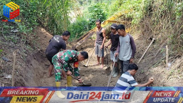 Bahu-Membahu Bersama Warga, Kopda Usman Ansari Kokohkan Kebersamaan di Tanah Pinem