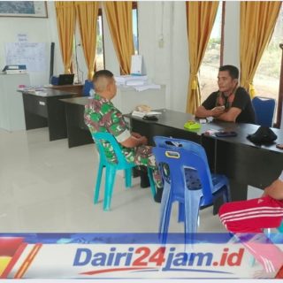 Mempererat Sinergi di Desa Tanah Pinem,Babinsa Koramil 05/ Laksanakan Komsos Dengan Perangkat Desa