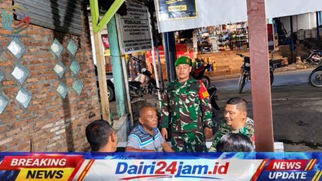 Koramil 05/Tanah Pinem Gelar Patroli Malam di Desa Kutabuluh, Situasi Aman dan Terkendali